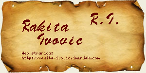 Rakita Ivović vizit kartica